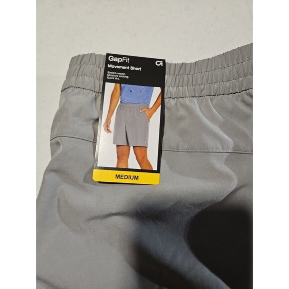 GapFit Men's Movement Short Size Medium‎ Ultimate Grey NWT (A207) - Picture 2 of 8